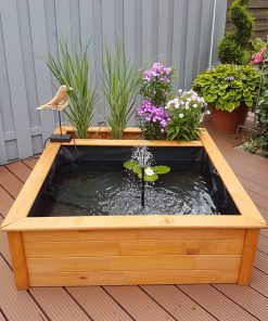 Promex Raised Square Garden Solar Pond kit with Planting Zone