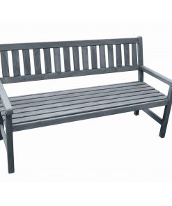 Promex Grey Johanna 3-Seater Wooden Garden Bench