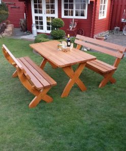 Promex Landsberg Premium Wooden Garden Dining Set