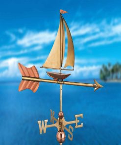 Espira Sail Boat Cottage Copper Weathervane