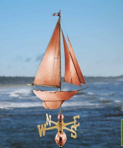 Espira Racing Sloop Farmhouse Copper Weathervane