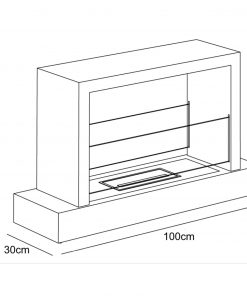 TecnoAir Roma Freestanding Bioethanol Fireplace