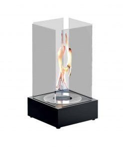 TecnoAir Aosta Bioethanol Square Eco Lantern - Black