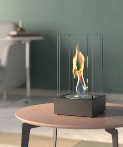 TecnoAir Aosta Bioethanol Square Eco Lantern - Black