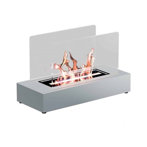 TecnoAir Cremona Bioethanol Eco Table Fireplace - White
