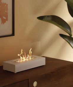 TecnoAir Cremona Bioethanol Eco Table Fireplace - White