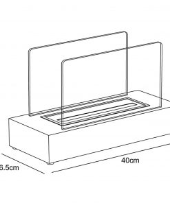 TecnoAir Cremona Bioethanol Eco Table Fireplace - White