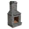 Callow Dark Stone Outdoor Wood Burning Fireplace Self Assembly Kit