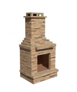 Callow Light Stone Outdoor Wood Burning Fireplace Self Assembly Kit