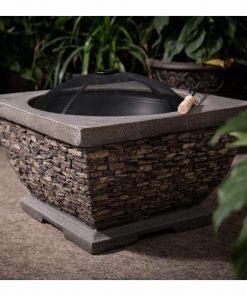 Callow Premium Wood Burning Stone Fire Pit and Patio Heater