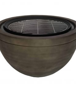 Callow County Deluxe Wood Firepit with Spark Guard, Poker and BBQ Grill