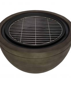 Callow County Deluxe Wood Firepit with Spark Guard, Poker and BBQ Grill