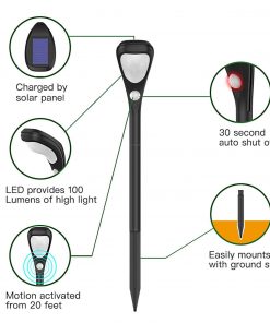 Callow Solar LED Pathway Light with PIR Sensor