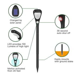 Callow Solar LED Pathway Light with PIR Sensor