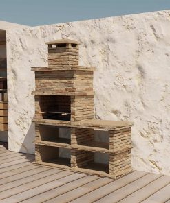 Londres Modern Masonry Charcoal BBQ