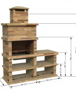 Londres Modern Masonry Charcoal BBQ