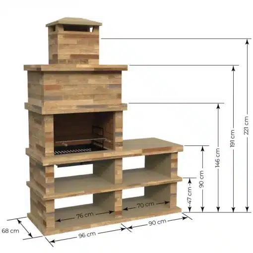 Londres Modern Masonry Charcoal BBQ
