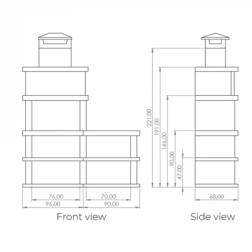 Londres Modern Masonry Charcoal BBQ