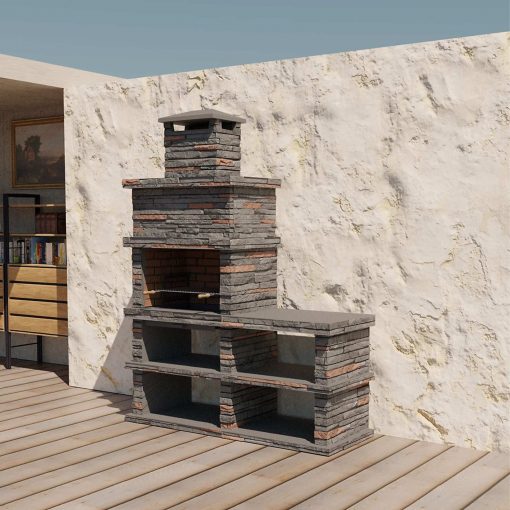 Londres Modern Masonry Charcoal BBQ