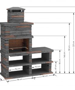 Londres Modern Masonry Charcoal BBQ
