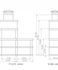 Londres Modern Masonry Charcoal BBQ