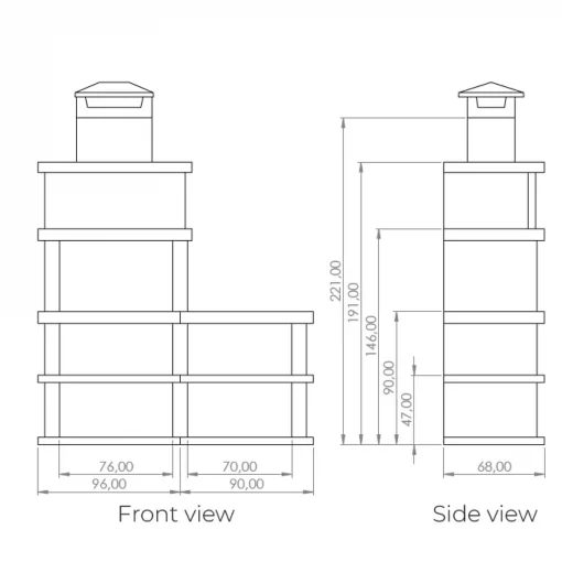 Londres Modern Masonry Charcoal BBQ