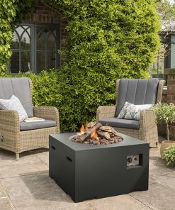 Happy Cocoon Square Fire Pit in Grey