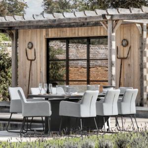 GLS Estella 8 Seater Dining Set with Fire Pit Table