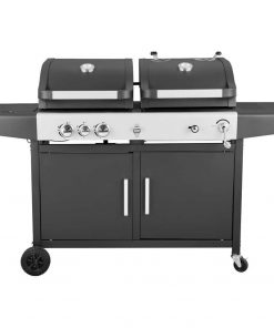Callow Dual Fuel Gas and Charcoal BBQ with premium cover and Rotisserie
