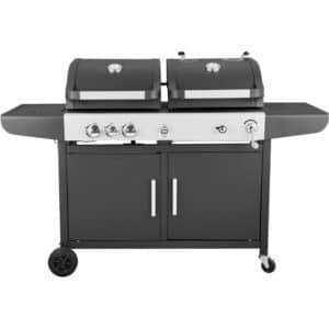 Callow Dual Fuel Gas and Charcoal BBQ with premium cover and Rotisserie