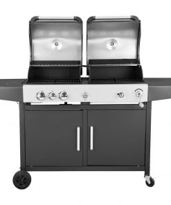 Callow Dual Fuel Gas and Charcoal BBQ with premium cover and Rotisserie