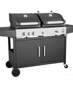 Callow Dual Fuel Gas and Charcoal BBQ with premium cover and Rotisserie