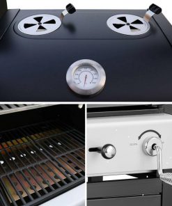 Callow Dual Fuel Gas and Charcoal BBQ with premium cover and Rotisserie