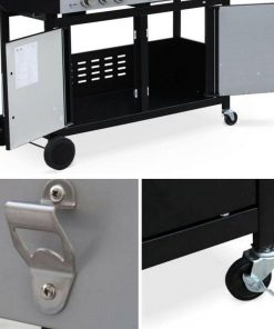 Callow Dual Fuel Gas and Charcoal BBQ with premium cover and Rotisserie