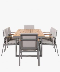 Pacific Lifestyle Stockholm Anthracite Outdoor 6 Seater Dining Set