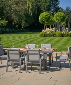 Pacific Lifestyle Stockholm Anthracite Outdoor 6 Seater Dining Set