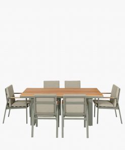 Stockholm Limestone Outdoor 6 Seater Dining Set