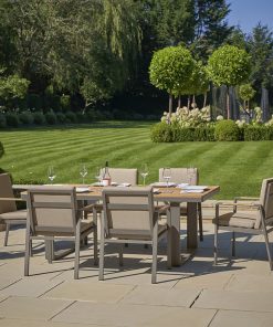 Stockholm Limestone Outdoor 6 Seater Dining Set