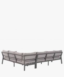 Pacific Lifestyle Stockholm Anthracite Outdoor Corner Seating Set including Fire Pit Table