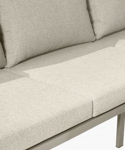 Pacific Lifestyle Stockholm Limestone Outdoor Corner Seating Set including Fire Pit Table