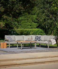Pacific Lifestyle Stockholm Limestone Outdoor Corner Seating Set