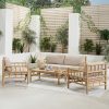 Pacific Lifestyle Costa Rica Natural Bamboo Finish Outdoor Seating Set