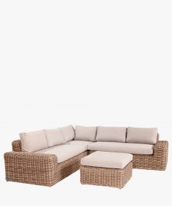 Pacific Lifestyle Como Natural Antique Outdoor Corner Seating Set