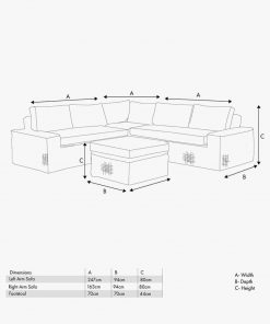 Pacific Lifestyle Como Natural Antique Outdoor Corner Seating Set
