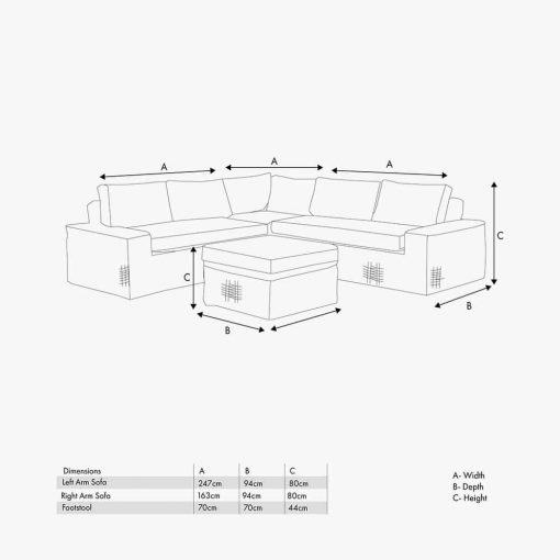 Pacific Lifestyle Como Natural Antique Outdoor Corner Seating Set