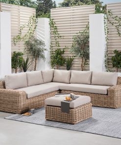 Pacific Lifestyle Como Natural Antique Outdoor Corner Seating Set
