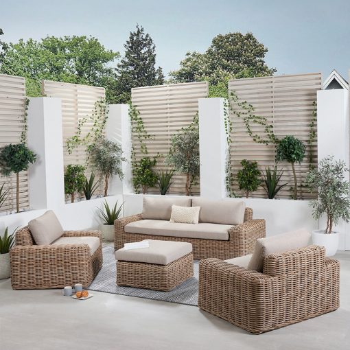 Pacific Lifestyle Como Natural Antique Outdoor Seating Set
