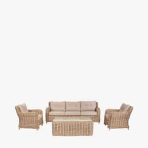 Pacific Lifestyle Barakaldo Natural Antique Outdoor Seating Set