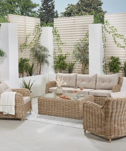 Pacific Lifestyle Barakaldo Natural Antique Outdoor Seating Set