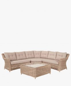 Pacific Lifestyle Barakaldo Natural Antique Outdoor Corner Seating Set